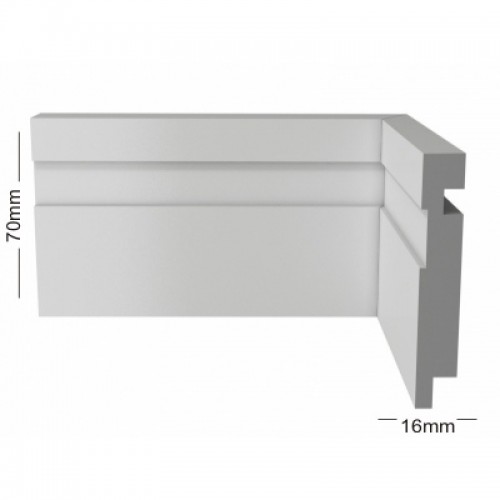 RP/BR 107 - Rodapé Branco com Friso
