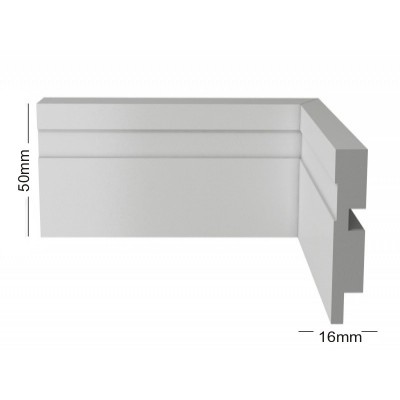 RP/BR 105 - Rodapé Branco com Friso