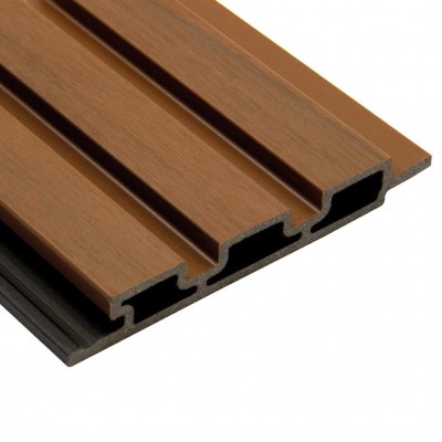 Painel Ripado para Área Externa Teca em Placas WPC 290cm x 20cm
