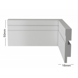 RP/BR 105 - Rodapé Branco com Friso.