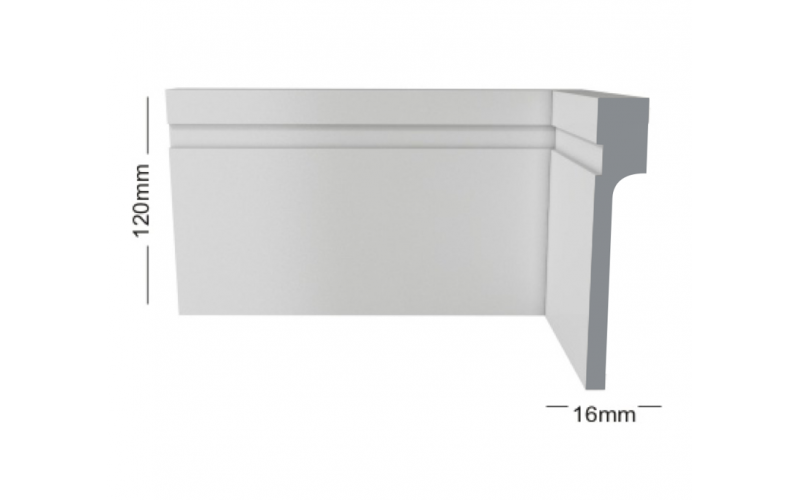 RP/BR 112SP - Branco com Friso de Sobrepor